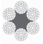 6x36 fibre core trolley rope